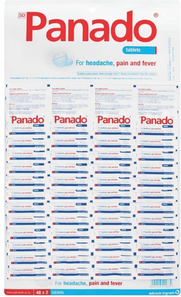 PANADO TABLETS CARD NEW 48X2`S